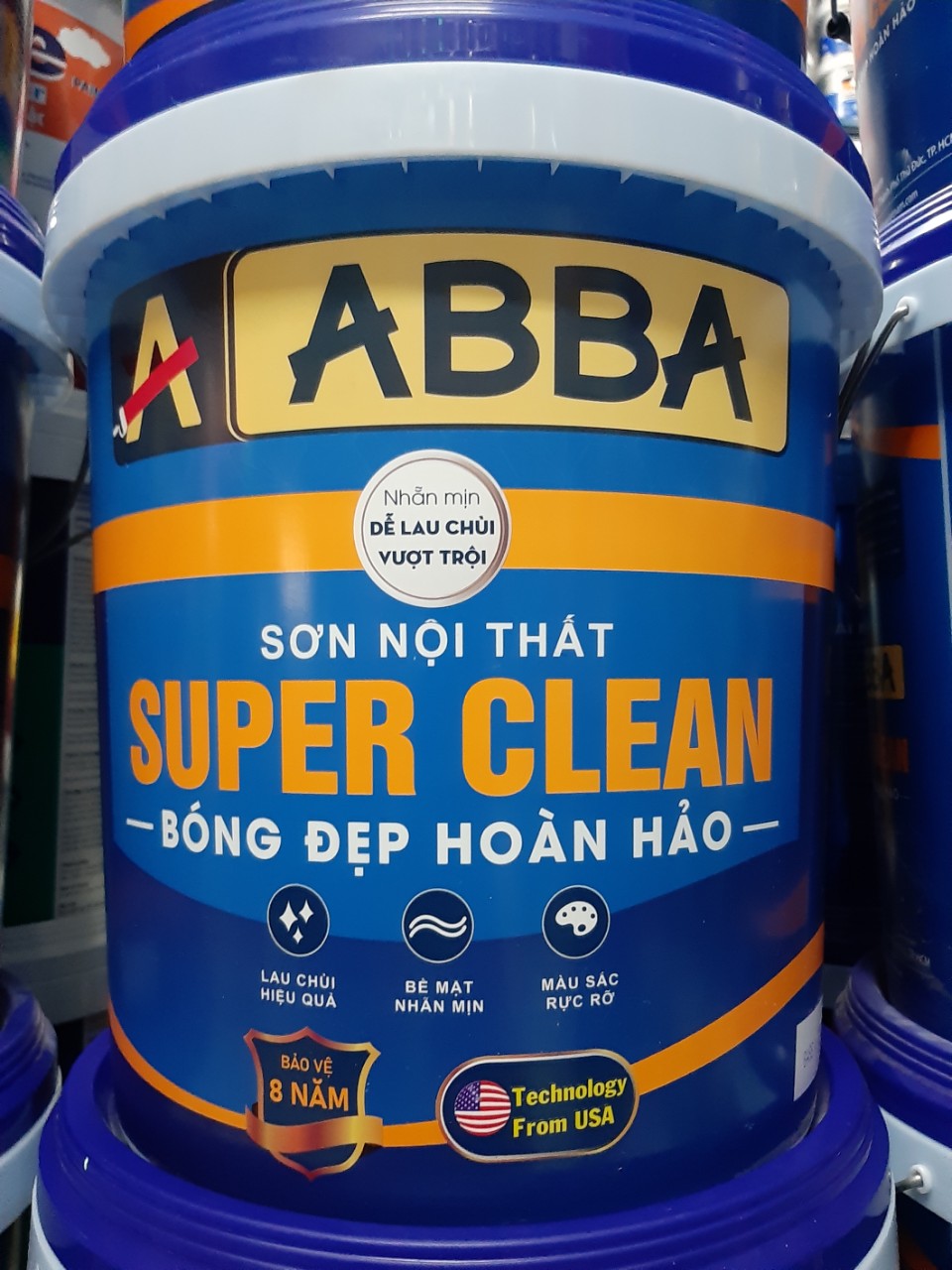 Sơn Nước Trong Nhà ABBA SuperClean Bóng đẹp hoàn hảo